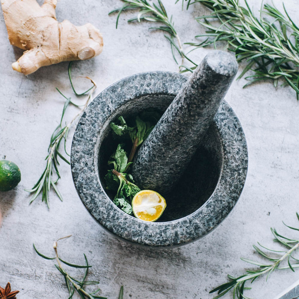 Granit Mörser-Set mit Stössel – Bild 5 | LuxeStyle