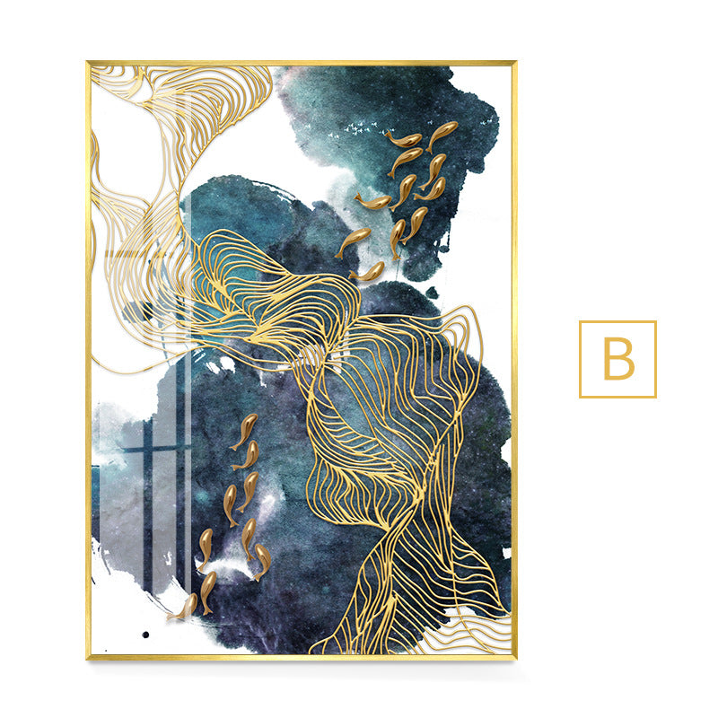 Abstraktes Goldfisch-Leinwandbild – Bild 5 | LuxeStyle