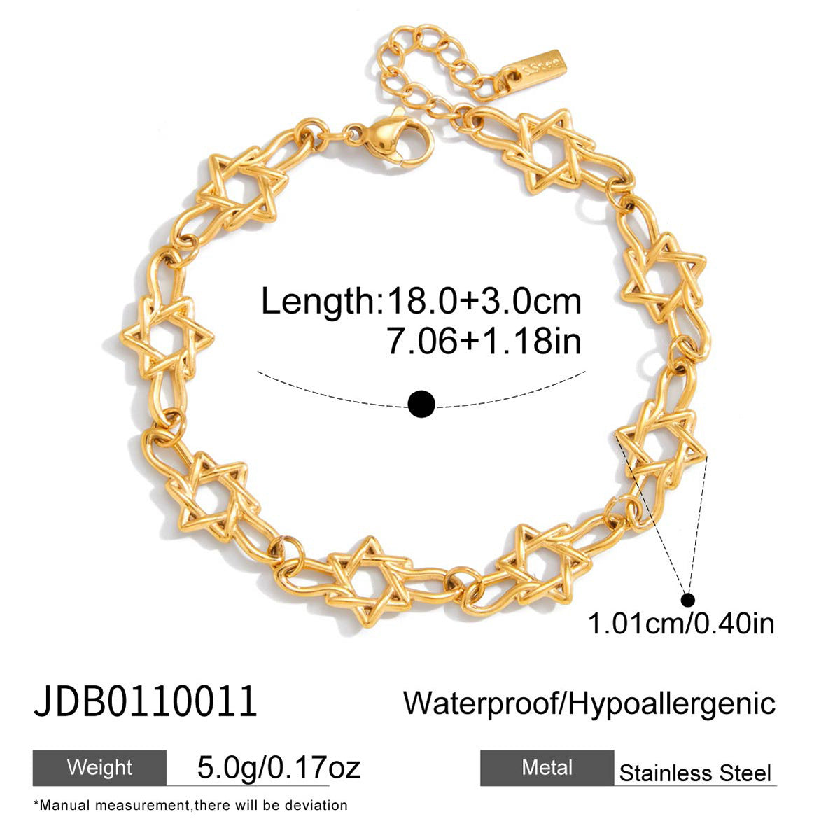 Stainless-Steel Herzschmuckarmband – Bild 4 | LuxeStyle