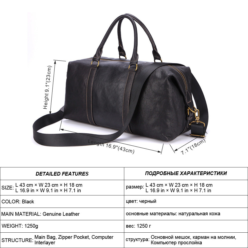 Amalek Wochenendtasche aus Leder – Bild 5 | LuxeStyle