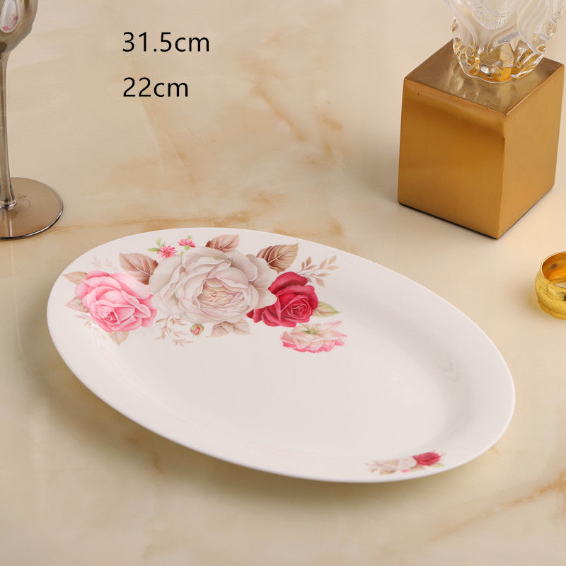 Ovale Jingdezhen Keramik Servierplatte – Bild 14 | LuxeStyle