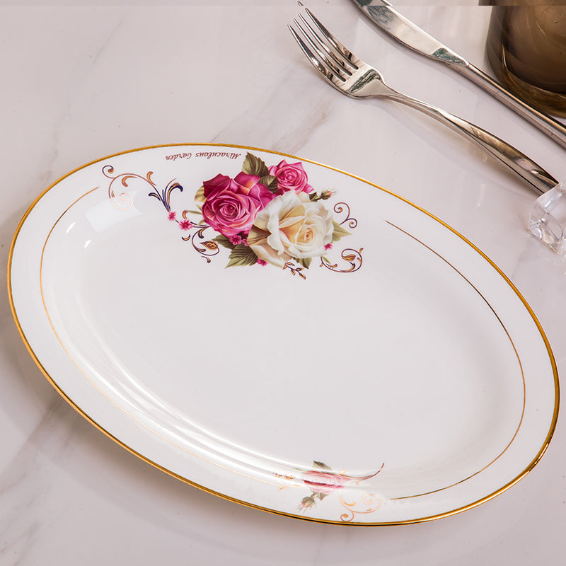 Ovale Jingdezhen Keramik Servierplatte – Bild 9 | LuxeStyle