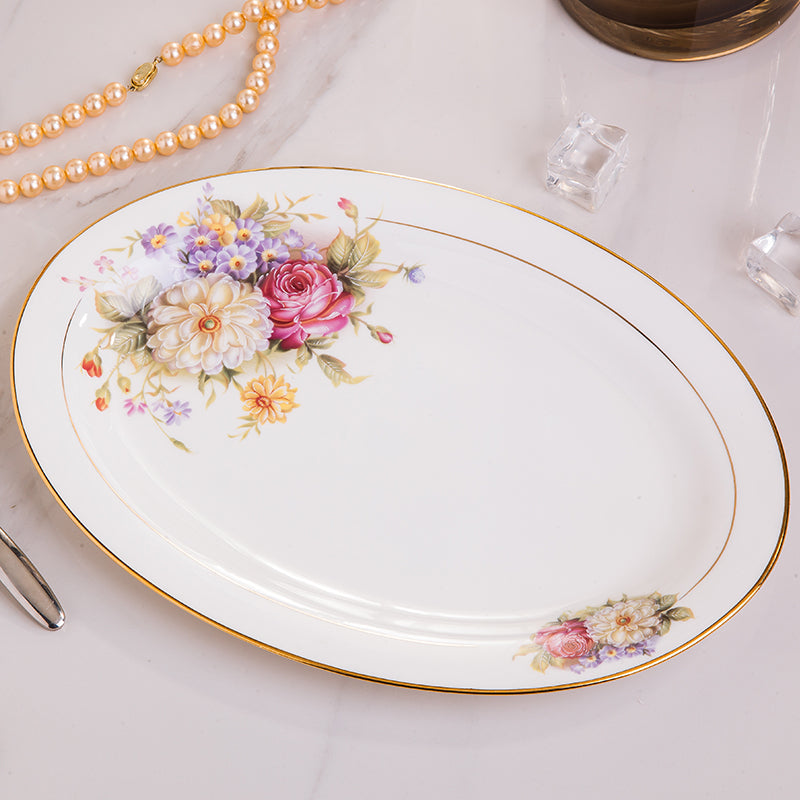 Ovale Jingdezhen Keramik Servierplatte – Bild 5 | LuxeStyle
