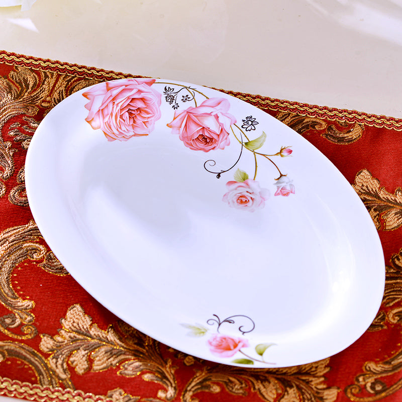 Ovale Jingdezhen Keramik Servierplatte – Bild 13 | LuxeStyle