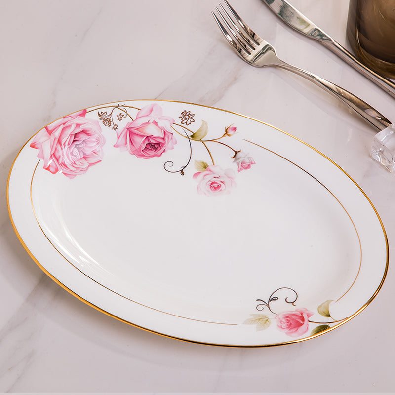 Ovale Jingdezhen Keramik Servierplatte – Bild 2 | LuxeStyle