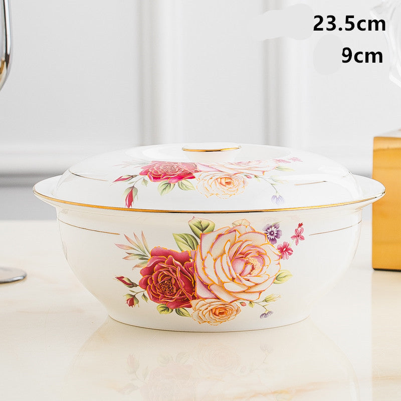 Bone China Suppenschale mit Deckel – Bild 11 | LuxeStyle