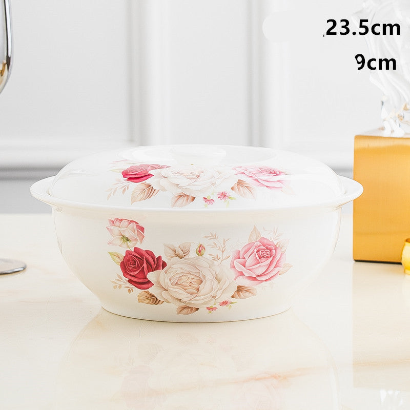 Bone China Suppenschale mit Deckel – Bild 2 | LuxeStyle