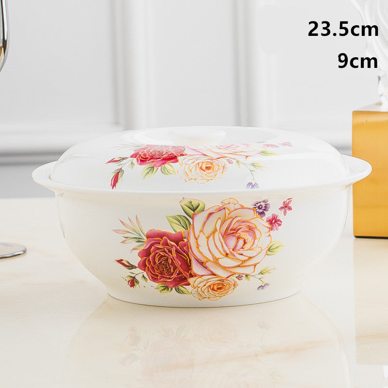 Bone China Suppenschale mit Deckel – Bild 4 | LuxeStyle