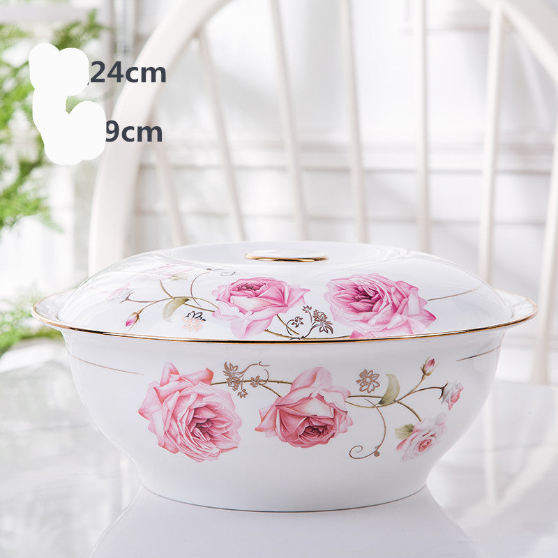 Bone China Suppenschale mit Deckel – Bild 6 | LuxeStyle