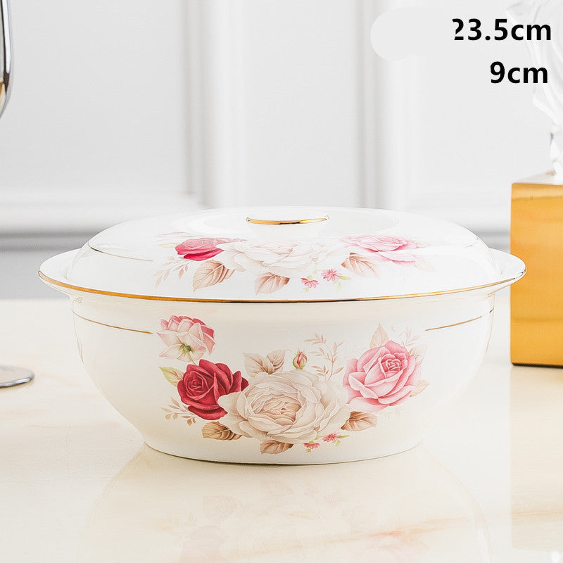 Bone China Suppenschale mit Deckel – Bild 10 | LuxeStyle