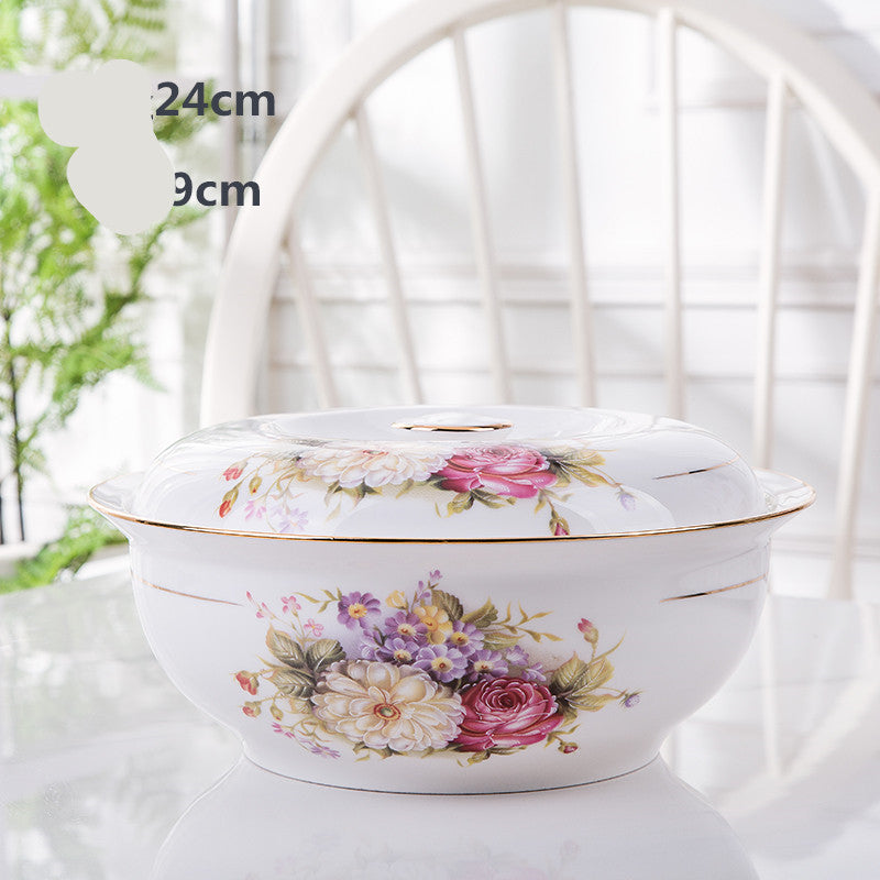 Bone China Suppenschale mit Deckel – Bild 5 | LuxeStyle