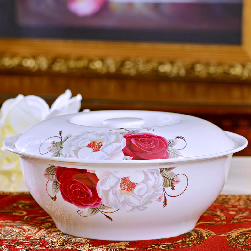 Bone China Suppenschale mit Deckel – Bild 9 | LuxeStyle