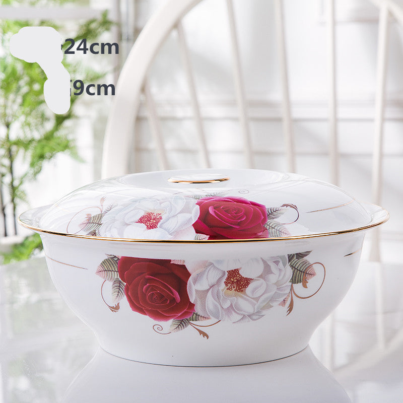 Bone China Suppenschale mit Deckel – Bild 8 | LuxeStyle