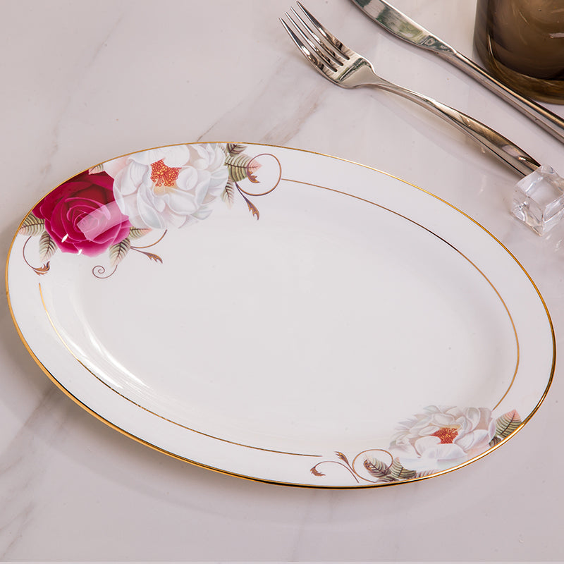 Ovale Jingdezhen Keramik Servierplatte – Bild 11 | LuxeStyle