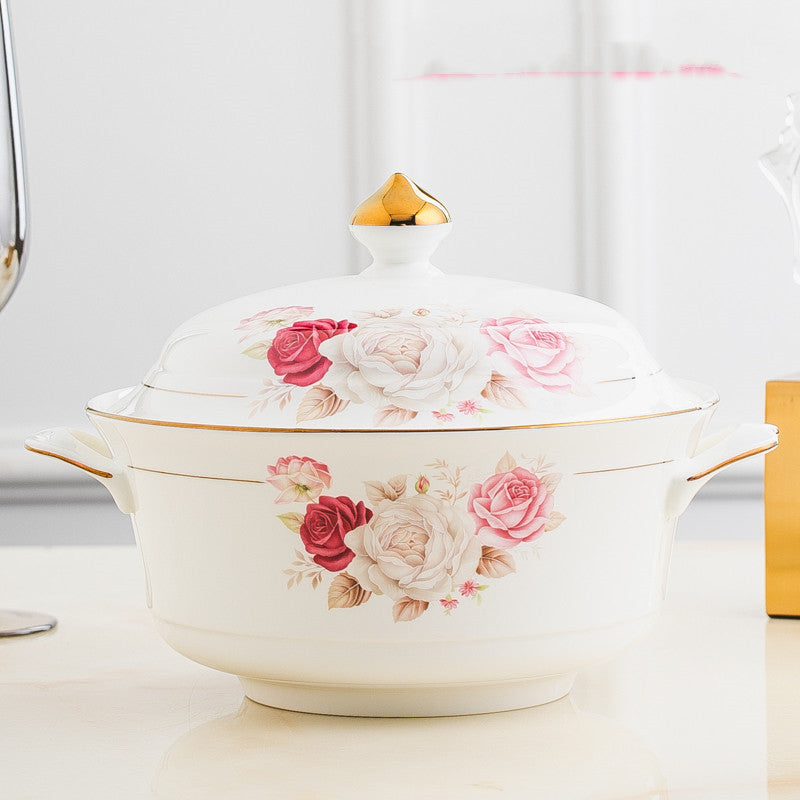 Imperiale Keramik-Kasserolle mit Deckel – Bild 8 | LuxeStyle