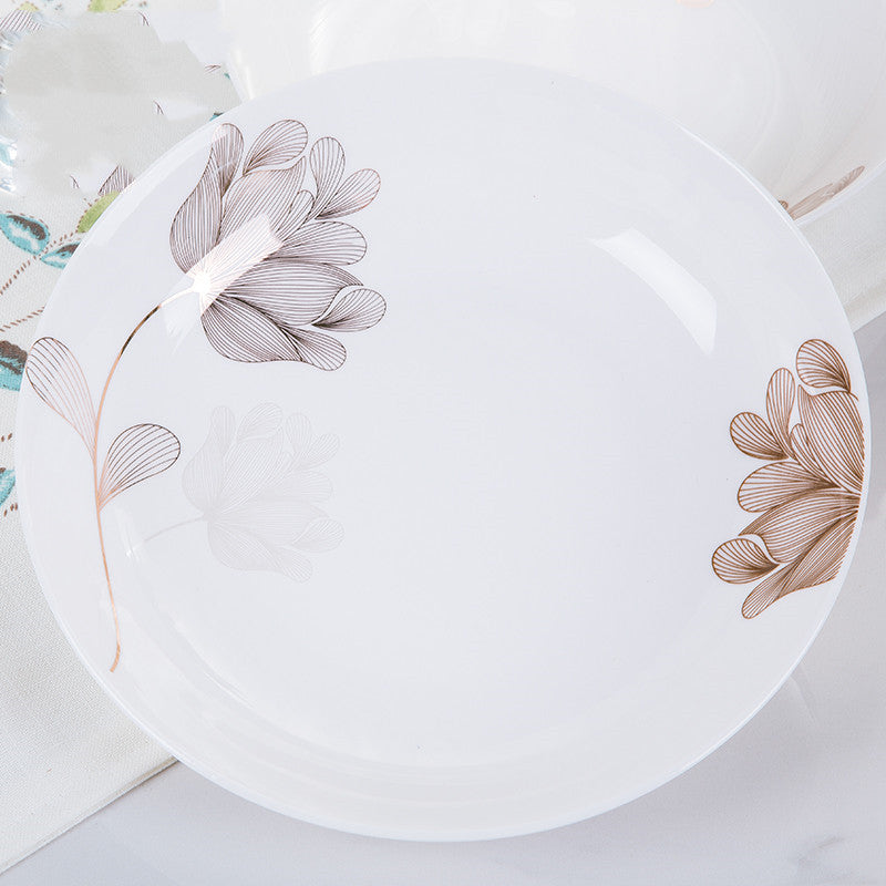 Yunge Porzellan Suppenteller – rund, 7 Zoll | LuxeStyle