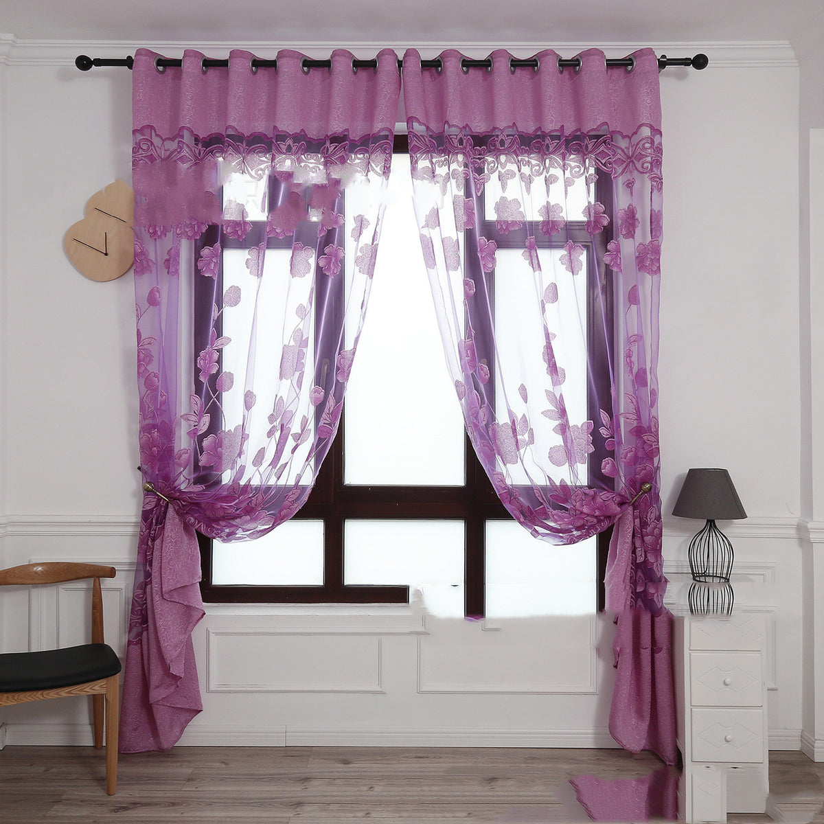 Jacquard-Voile «Grosse Pfingstrose» – Bild 5 | LuxeStyle