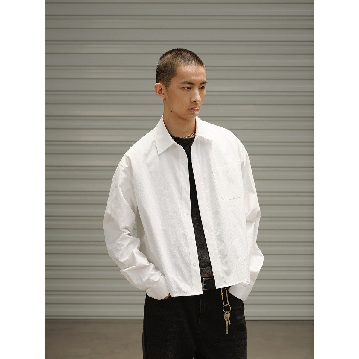 Retro Work Shirt mit Brusttasche