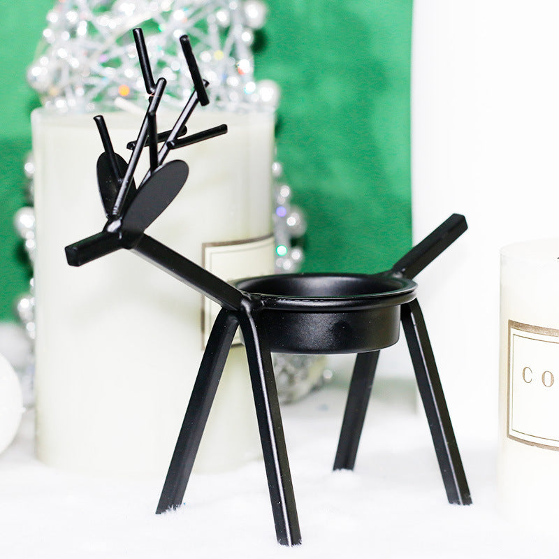 Weihnachtsdeer-Kerzenhalter aus Eisen | LuxeStyle