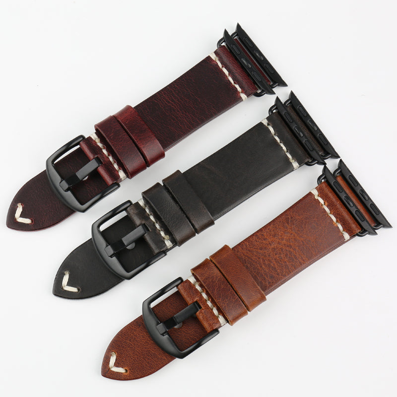 Leder-Uhrenarmband mit Dornschliesse – Bild 8 | LuxeStyle