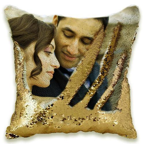 Personalisiertes Pailletten-Kissen mit Foto – Bild 4 | LuxeStyle