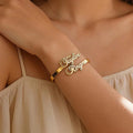 Doppelnamen-Armband aus Edelstahl