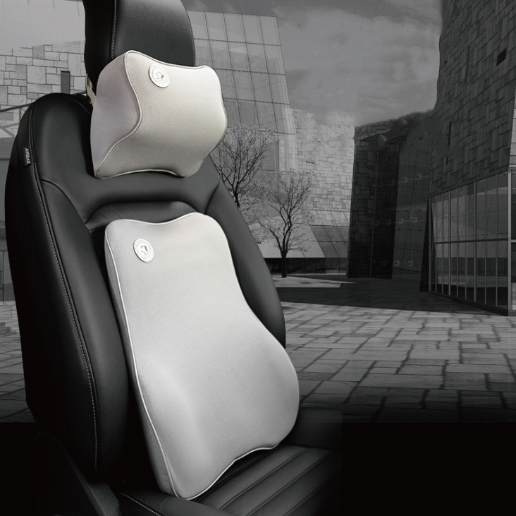 Memory-Foam Autositzkissen mit Kopf- und Lendenstütze | LuxeStyle