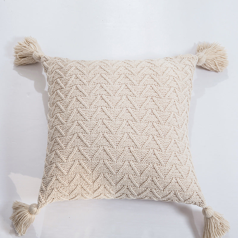 Gestrickter Kissenbezug aus Chenille – Bild 3 | LuxeStyle