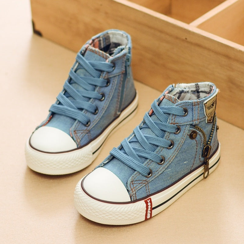 Atmungsaktive Denim-Sneakers für Kinder