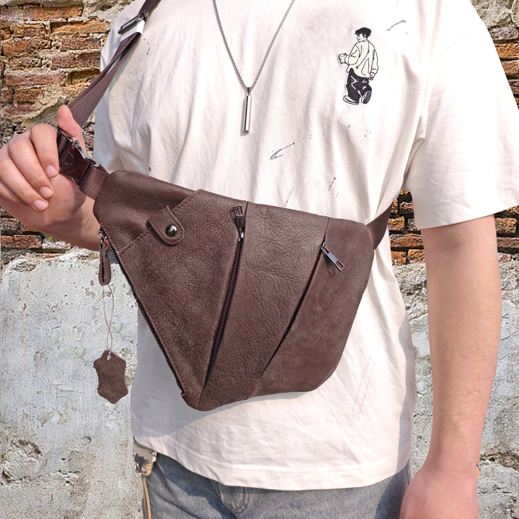 Crossbody Tasche aus echtem Rindsleder mit mehreren Taschen – Bild 6 | LuxeStyle