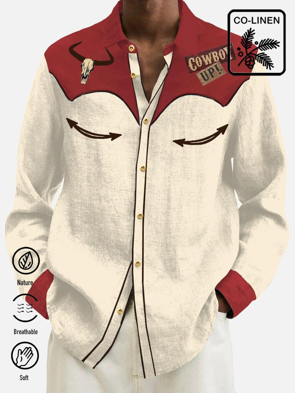 Hemd mit amerikanischem Western-Muster – Bild 5 | LuxeStyle