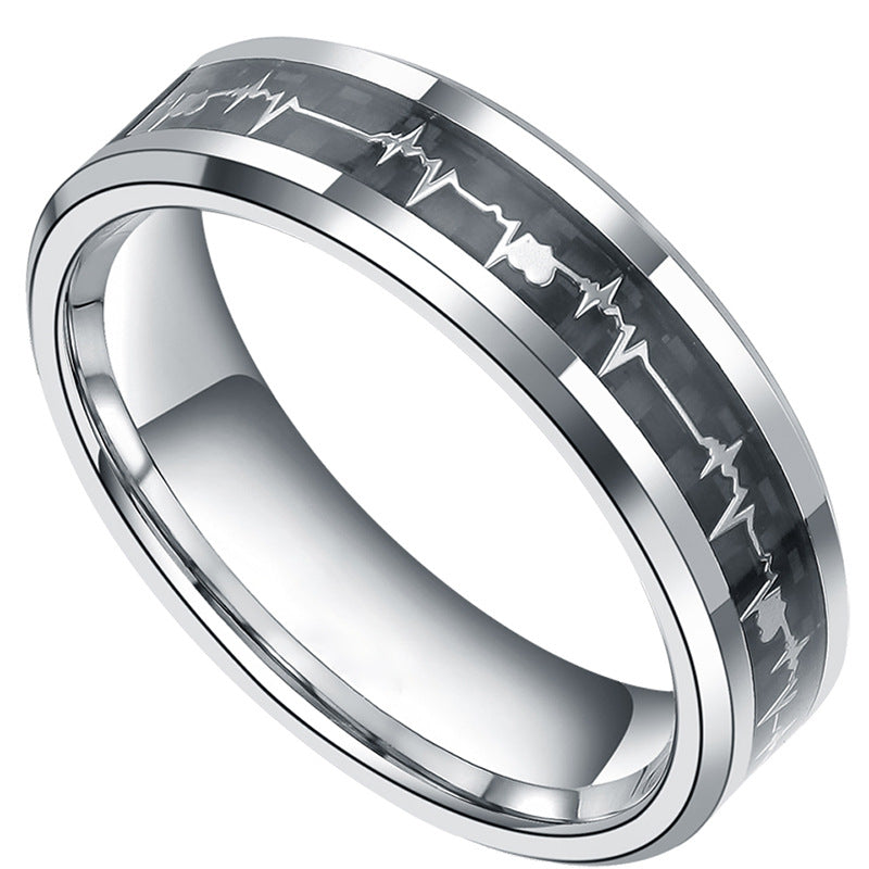 Titanring mit EKG-Muster – Bild 6 | LuxeStyle