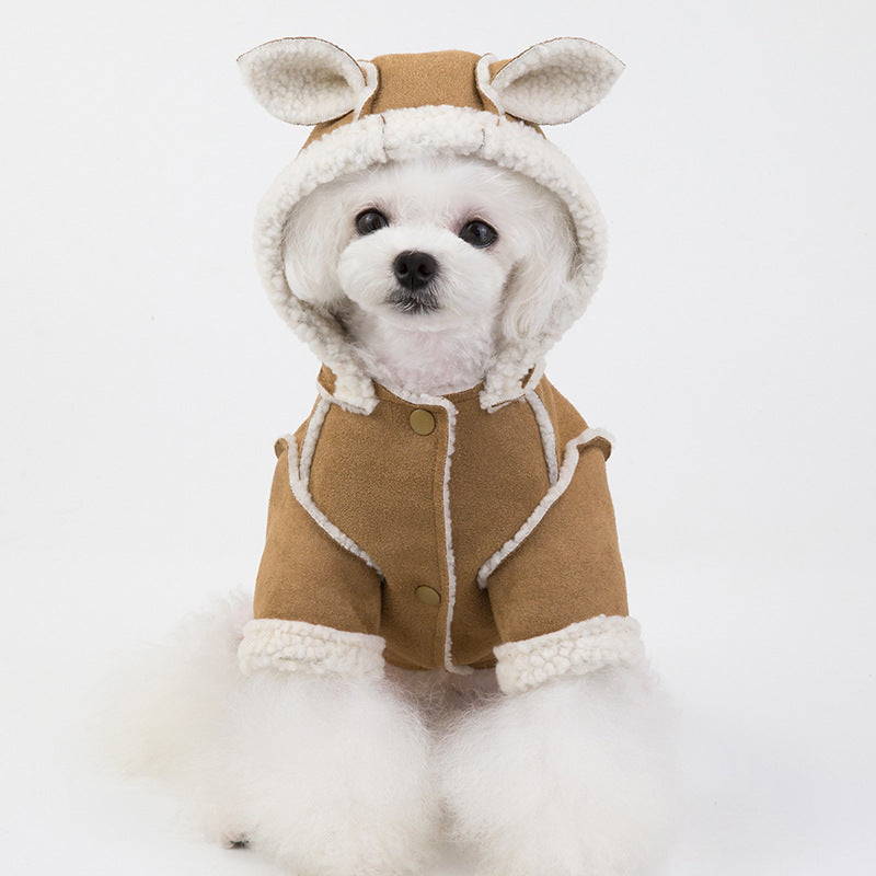 Samt-Jacke mit Revers für Hunde und Katzen – Bild 1 | LuxeStyle