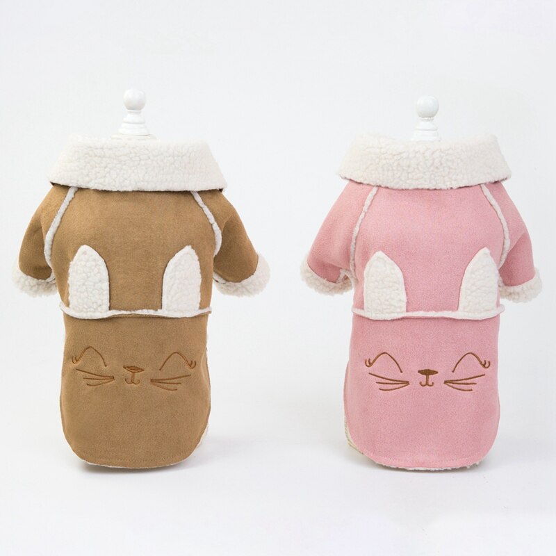 Samt-Jacke mit Revers für Hunde und Katzen