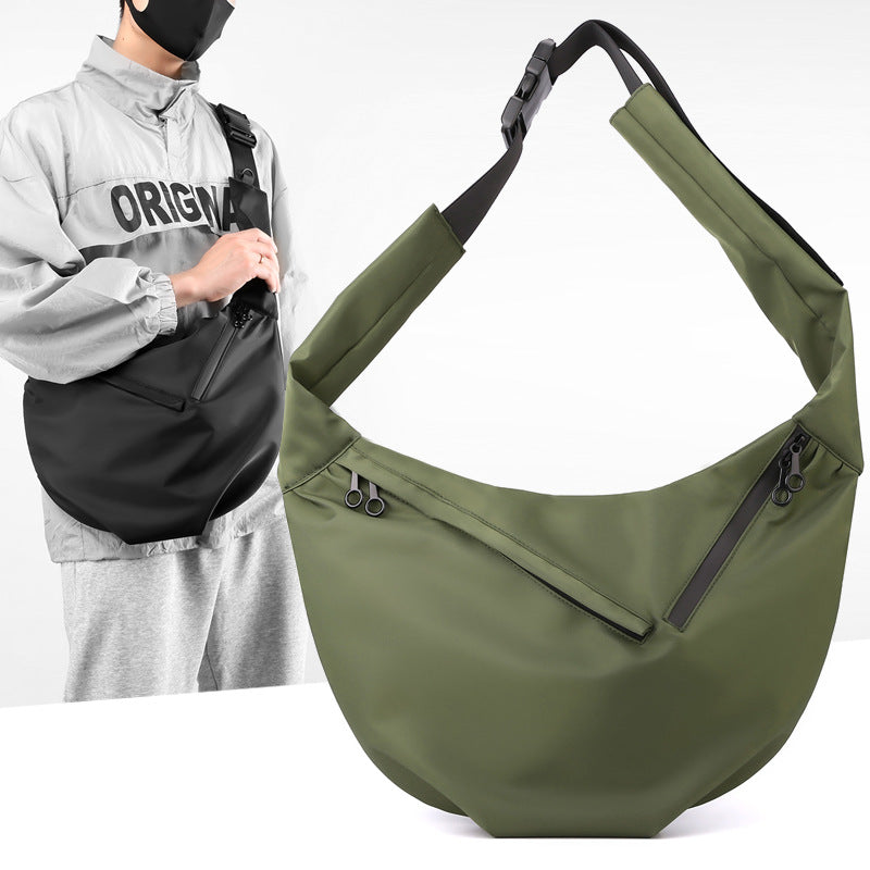 Unifarbene Umhängetasche für Herren – Bild 5 | LuxeStyle