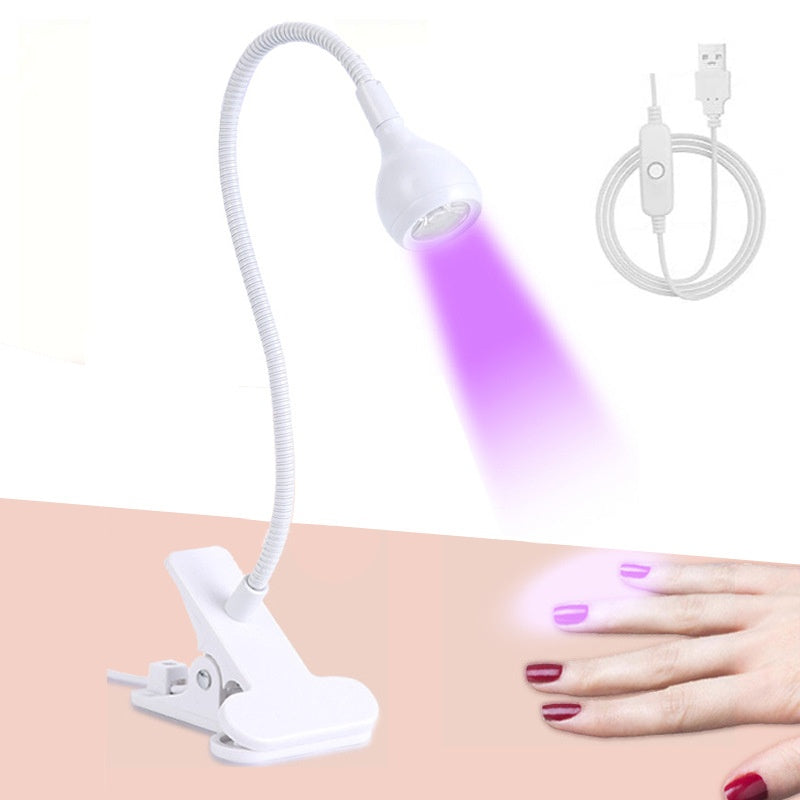USB-Nagellampe mit Schwanenhals und Clip – Ansicht 3