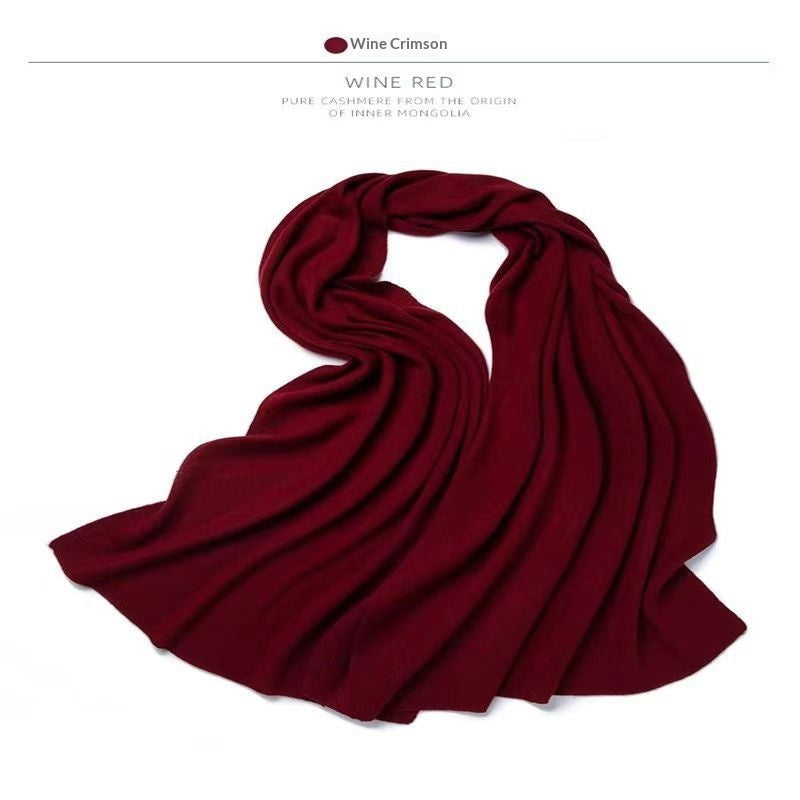 Wollschal für Winter – einfarbig – Bild 8 | LuxeStyle