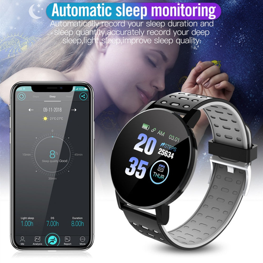Smartwatch 119 Plus mit Herzfrequenzmesser