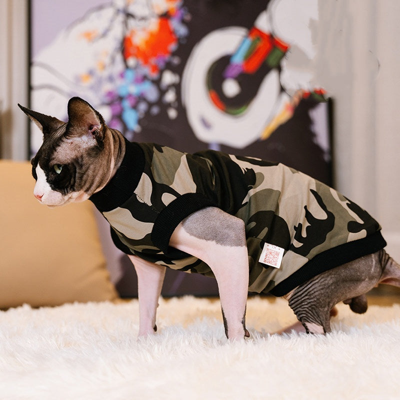 Sommerliches Baumwollshirt für haarlose Katzen