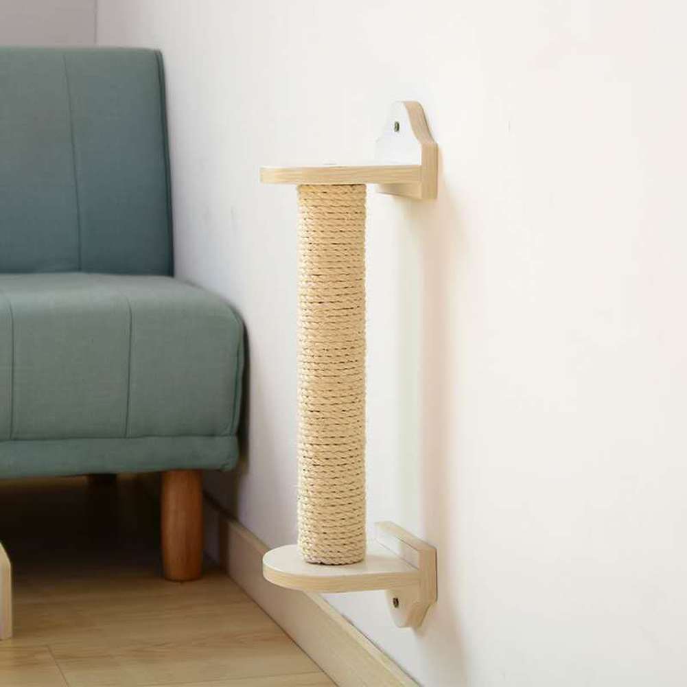 Katzen-Kratzsäule aus Sisal und Holz, 53cm