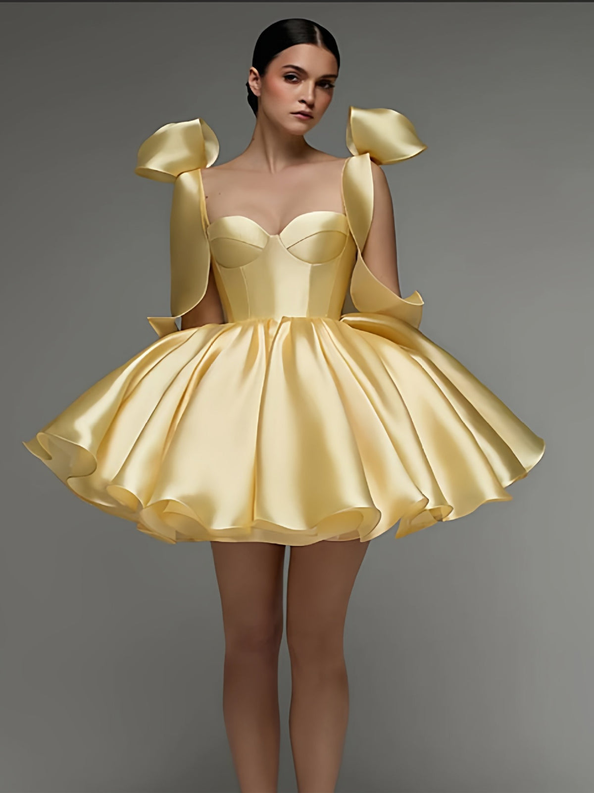 Trägerkleid mit Schleifendetail – Bild 8 | LuxeStyle