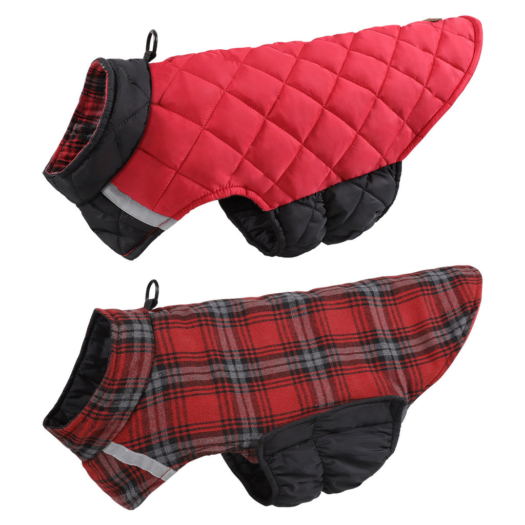 Reflektierende Plaid-Weste für Hunde