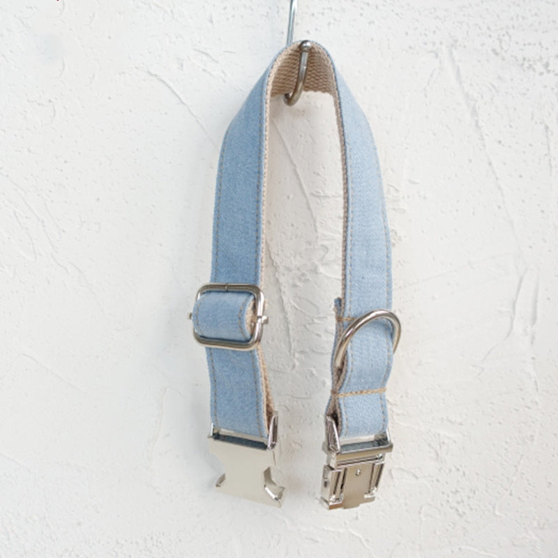 Halsband & Leine Set aus Jeansstoff – Bild 3 | LuxeStyle