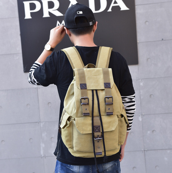 Canvas-Rucksack Unisex Retro – Bild 4 | LuxeStyle