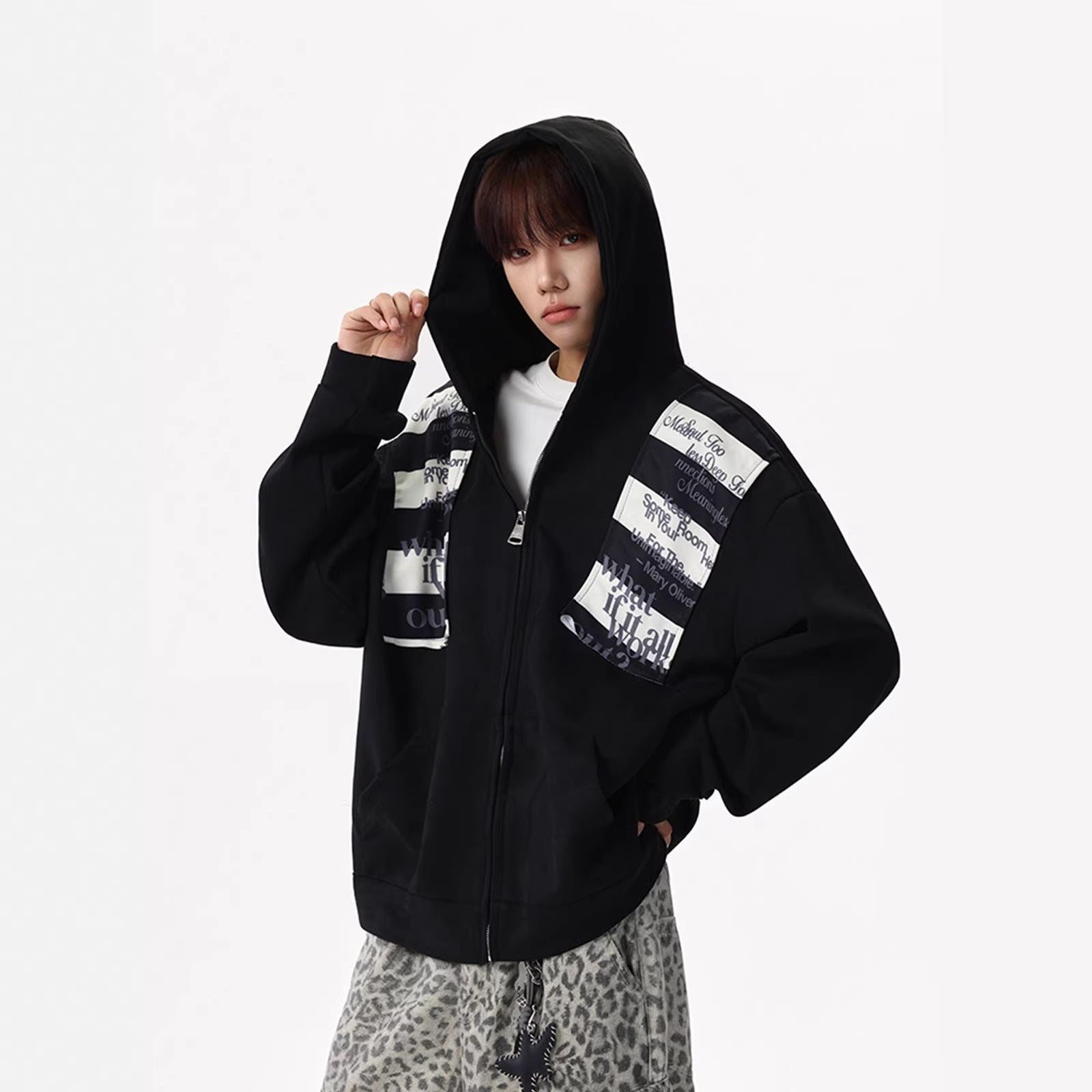 Sportlicher Cardigan Hoodie für Herren – Ansicht 7