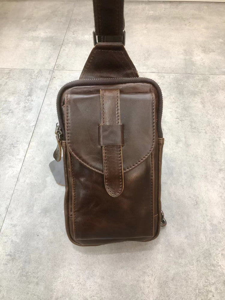 Crossbody Mini-Rucksack aus Leder – Ansicht 7