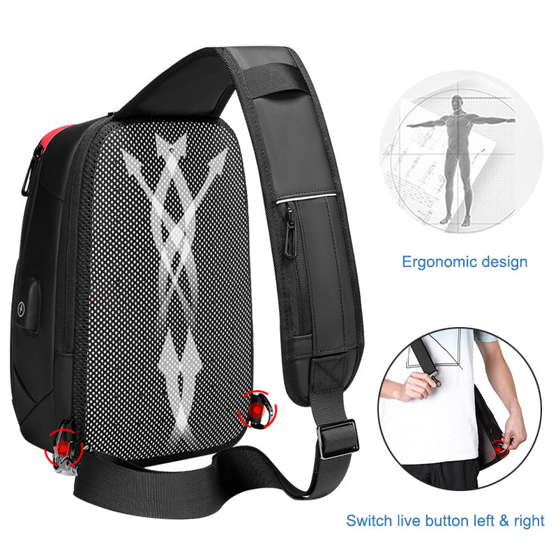 Schultertasche aus Oxford-PVC, elegant schwarz – Bild 2 | LuxeStyle