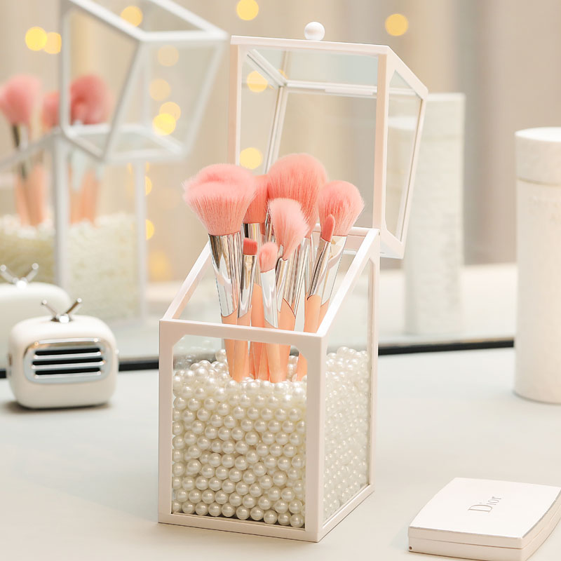 Make-up Pinsel- und Utensilienhalter aus Glas