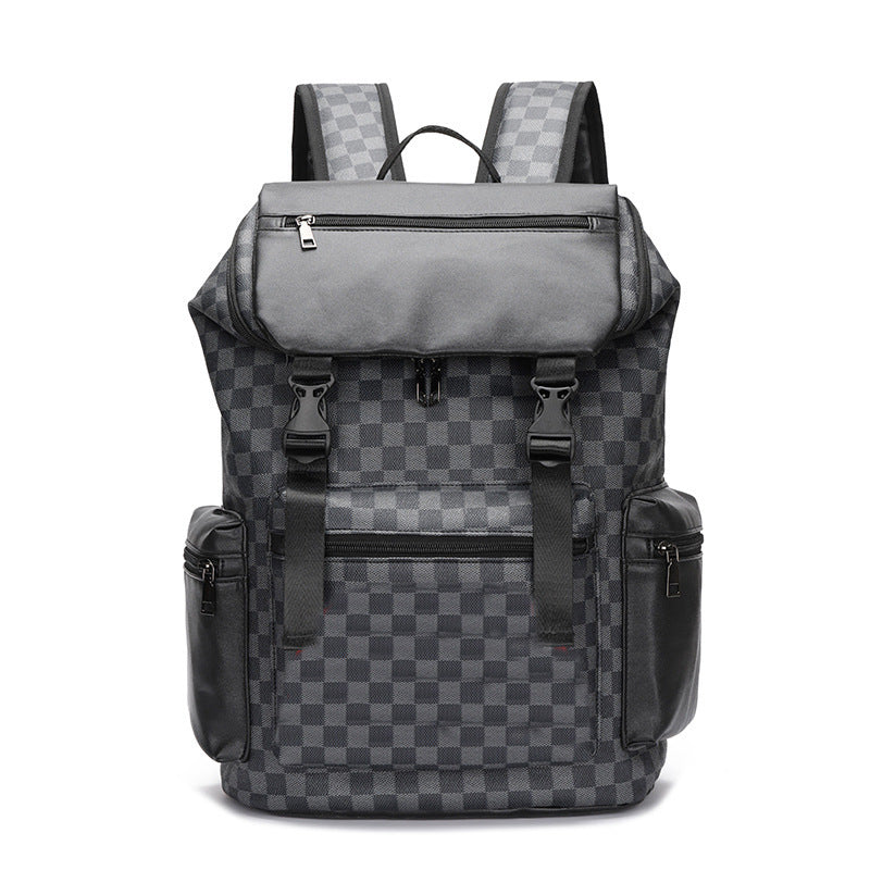 Koreanischer Karierter Rucksack mit Grossem Fassungsvermögen – Bild 2 | LuxeStyle