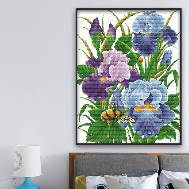 Irisblüten-Stickbild – Bild 1 | LuxeStyle